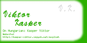 viktor kasper business card